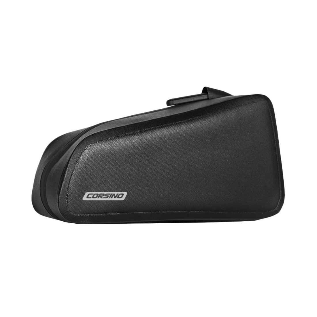Frame Bag 1.2L in black, made of waterproof TPU, with a streamlined design, anti-shock neoprene foam protection, and removable straps. Dimensions: 20x6x10cm, weight: 180g.