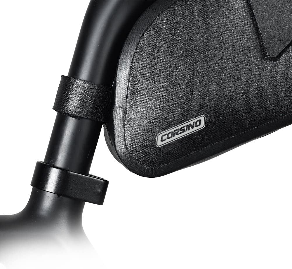 Saddle Bag in black, made of waterproof 600D TPU. Dimensions: 21.5x5x11cm, weight: 85g.  Features  a design that blends seamlessly with the bike.