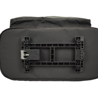 Direct bottom view showcasing the MIK 2.0 system with an integrated anti-theft lock on the Corsino Quest Trunk Cargo Bag, ensuring your commuter gear stays safe on the rack