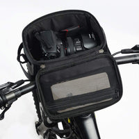 Interior detail of the Corsino Rover 4.5L cycling bag revealing the thick 5mm elastic foam sidewalls. This multilayer shock-absorbing padding creates a secure, bounce-free vault for delicate DSLR cameras and extra lenses