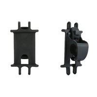 Back and side profile of the Corsino Universal Phone Mount highlighting the quick-release silicone strap for fast, tool-free handlebar installation