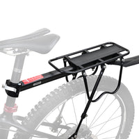 Pannier Rack, in black aluminum alloy. Dimensions: 50cm, weight: 1350g.