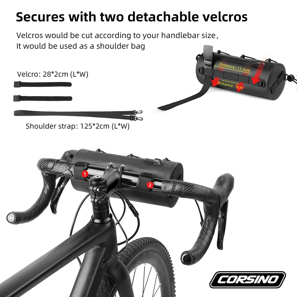 Force - Sacoche Imperméable pour guidon de vélo 2.4L - Noir