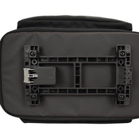 Bottom view of the Corsino Adventure 12L rear bike bag showcasing the integrated MIK 2.0 system plate, enabling quick and secure attachment to compatible bicycle racks