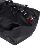 Close-up of the Corsino Explorer Seat Pack 13L tail light attachment point, showing practical design for added visibility and safety.