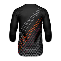Back profile of the black Corsino Lines off-road jersey, highlighting the relaxed comfort fit engineered to keep downhill and enduro cyclists completely unrestricted and cool during intense, high-speed descents