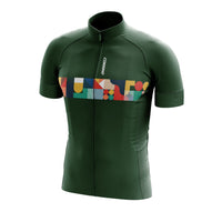 Front profile of the green Corsino Venti Men's Jersey, utilizing Technica Coolway fabric for superior breathability and a sleek aerodynamic design