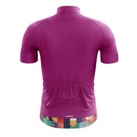 Back profile of the pink Venti jersey highlighting the internal waist band with silicone gripper that keeps the second-skin fabric secure during movement
