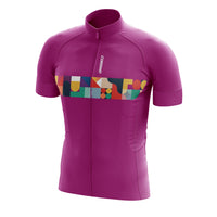 A pink Corsino Venti Women's Jersey showcasing the 4cm compression cuffs and comfort fit designed for long-distance road cycling results